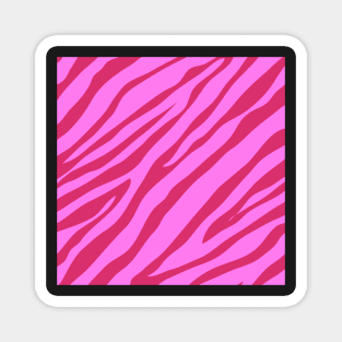 Red pink zebra Magnet