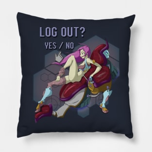 Log Out? Pillow