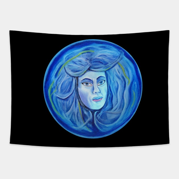 Madame Leota- Haunted Mansion Tapestry by tesiamarieart