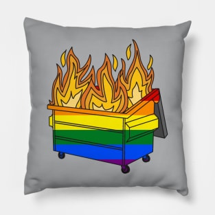 Pride Dumpster Fire Pillow