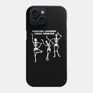 Halloween party dancing skeleton Phone Case