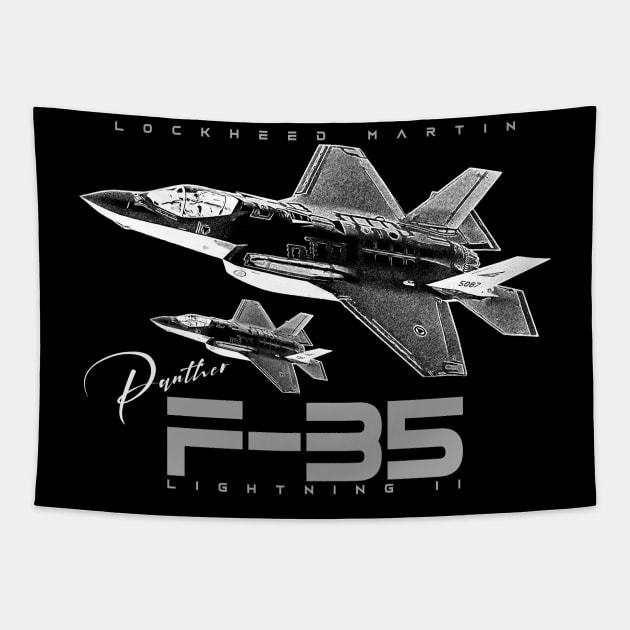 f 35 lightning ii usaf fighterjet Tapestry by aeroloversclothing