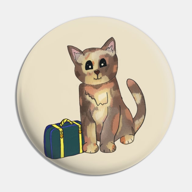 Adopt Don't Shop - Tortie Kitty Pin by nonbeenarydesigns