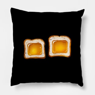 Honey Bee Toast Sandwich Bread Beekeeper Vintage Yummy Kawaii Coffee Retro Pillow