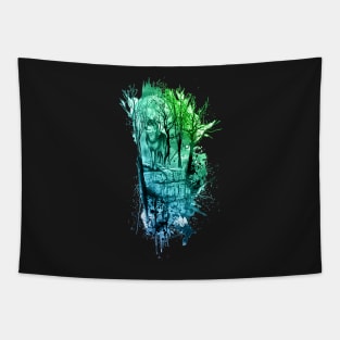 Enchanted Forest Design- Green/Blue Tapestry