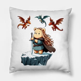 Bear Warrior Prince Cute Kawaii Pillow