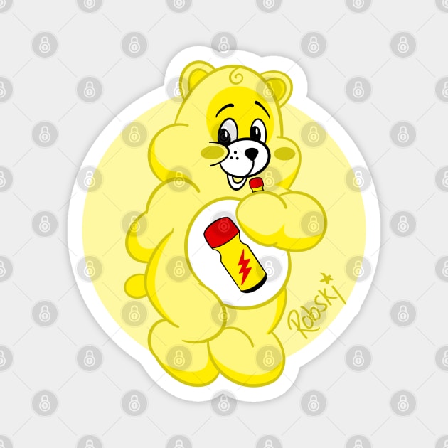 Queer Bearz - Sniffer yellow bear Magnet by RobskiArt