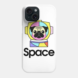 Pug in Space Dog Owner Vintage Funny Pug Kids Boy Girl Phone Case