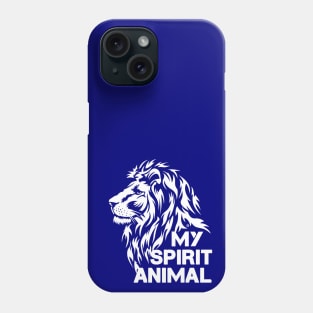 Lion is my spirit animal, white brave lion, birthday gift idea Phone Case