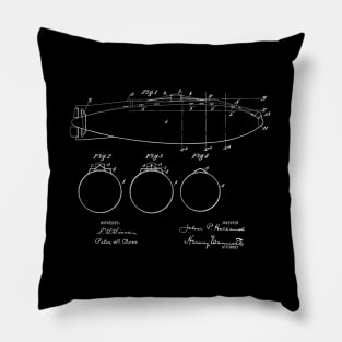 Submarine Boat Vintage Patent Drawing Pillow