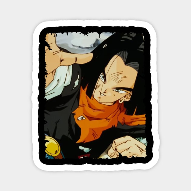 ANDROID 17 MERCH VTG Magnet by funnymushroomz