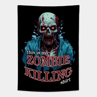 This Is My Zombie Killing Shirt Tapestry