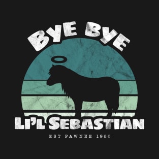 Bye bye Li'l Sebastian • Est Pawnee 1986 (Aqua) T-Shirt