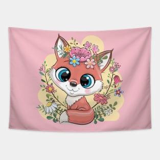 Floral Fox: Sweetness in Nature Tapestry
