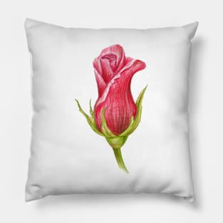 pink rosebud Pillow