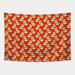 Halloween Witch Bunny Pattern Tapestry