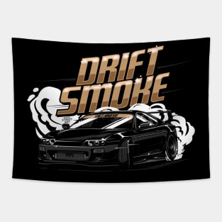 SUPRA MK4 DRIFT SMOKE - PAPAYA STREETART Tapestry