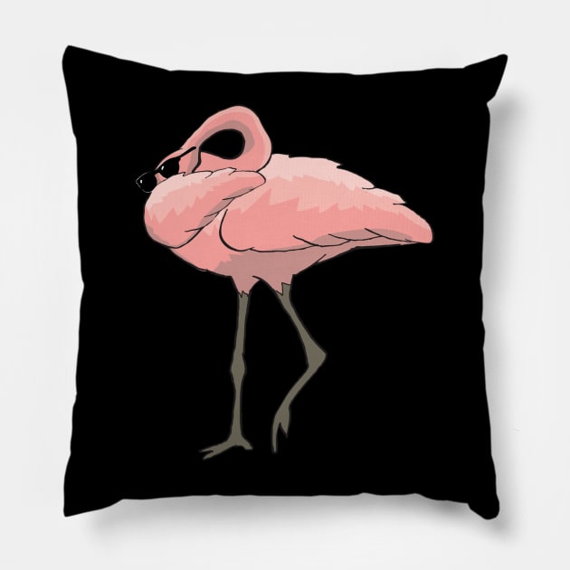 Dabbing Flamingo Pillow by TheUnknown93