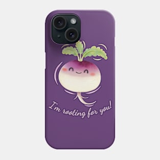 I'm Rooting For You Cute Watercolor Turnip Phone Case