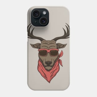 Cool Deer Head with Sunglasses Phone Case