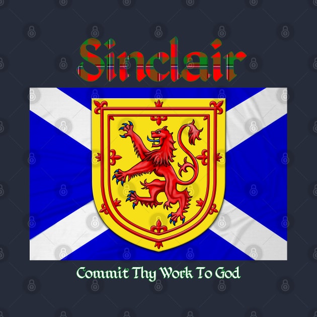 Clan Sinclair Clan Scotland Flag by macdonaldcreativestudios