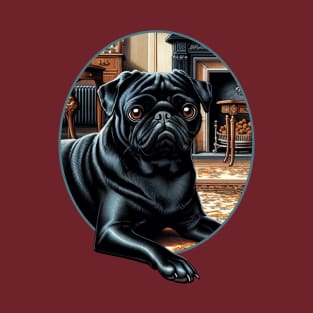 Classy Black Pug T-Shirt