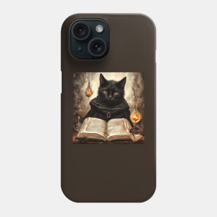 The Curious Black Cat Book of Magic Phone Case