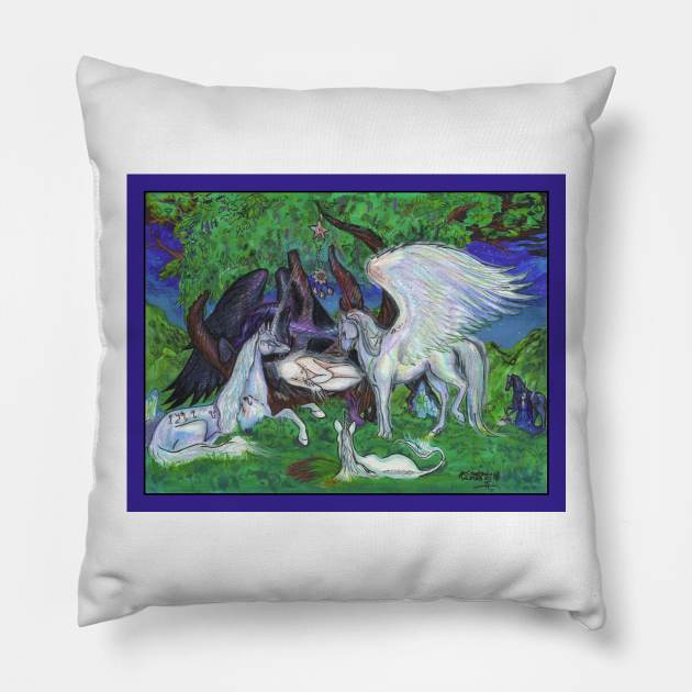 Unicorns Pillow by pegacorna