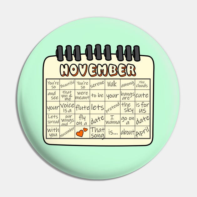 November (April's Song) Pin by Brunaesmanhott0