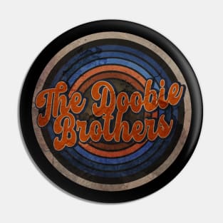 The Doobie Brothers blue color // circle retro Pin