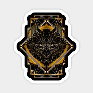 Art Deco Wolf Magnet