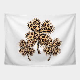 Trio Leopard Shamrock Tapestry