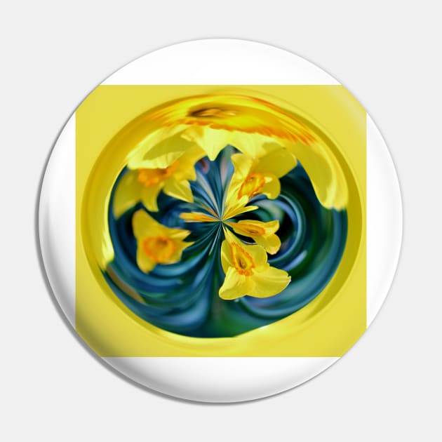 Daffodil Orb Pin by Cynthia48