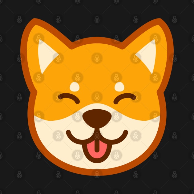 Gold Shiba: Eyes closed tongue by Red Wolf