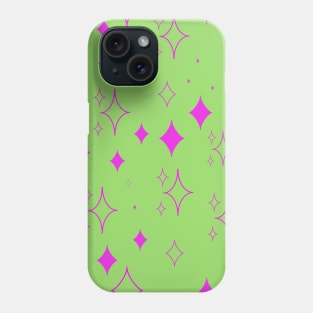 Kawaii diamond stars - Green and purple Phone Case