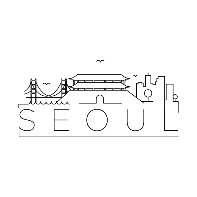 Seoul Minimal Skyline by kursatunsal