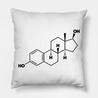 Estradiol (Estrogen) Structural Formula Pillow