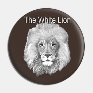 White-lion animal Pin