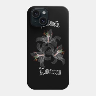 Black Lilium or Lily – Gothic flower Phone Case