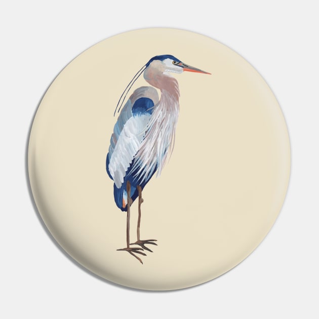 Great Blue Heron Pin by Das Brooklyn