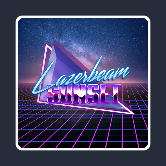 Lazerbeam Sunset Album Logo - 80s Retro - Phone Case