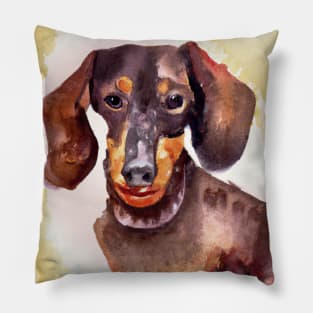 Dachshund Watercolor - Gift For Dog Lovers Pillow