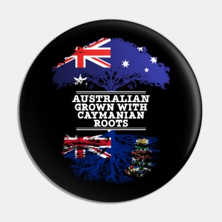 Australian Grown With Caymanian Roots - Gift for Caymanian With Roots From Cayman Islands Pin
