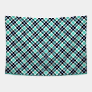 Green and blue plaid Pattern Tapestry