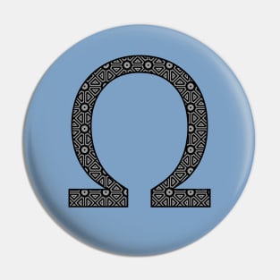 Patterned Ohm Symbol Engineering Physics Pin