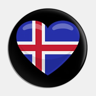 Iceland Flag Heart Pin