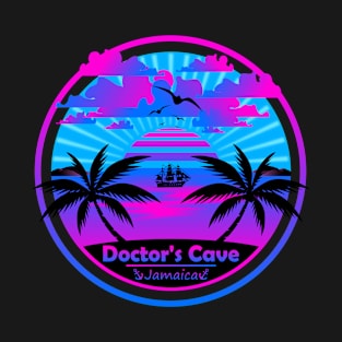 Doctor’s Cave Beach Jamaica, Palm Trees Sunset Summer T-Shirt