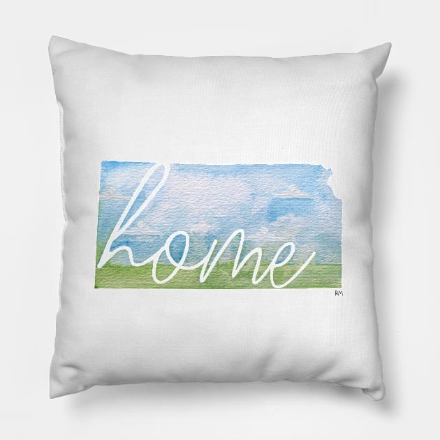 Kansas Home State Pillow by RuthMCreative