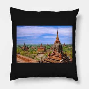 View over Bagan, Burma Pillow