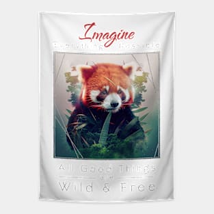 Red Panda Nature Outdoor Imagine Wild Free Tapestry